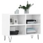 vidaXL Mueble de TV madera de ingeniería blanco brillo 69,5x30x50 cm