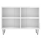 vidaXL Mueble de TV madera de ingeniería blanco brillo 69,5x30x50 cm