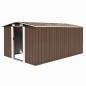 vidaXL Caseta de jardín metal marrón 257x392x181 cm vidaXL Caseta de jardín metal marrón 257x392x181 cm