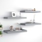 vidaXL Estantes flotantes de pared 4 uds MDF gris 50x23x3,8 cm vidaXL Estantes flotantes de pared 4 uds MDF gris 50x23x3,8 cm
