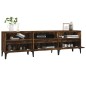 vidaXL Mueble de TV madera contrachapada roble ahumado 150x30x44,5 cm vidaXL Mueble de TV madera contrachapada roble ahumado 150x30x44,5 cm