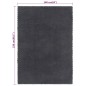 vidaXL Alfombra rectangular algodón antracita 160x230 cm vidaXL Alfombra rectangular algodón antracita 160x230 cm