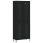 vidaXL Aparador alto madera contrachapada negro 69,5x34x180 cm vidaXL Aparador alto madera contrachapada negro 69,5x34x180 cm