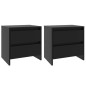 vidaXL Mesitas de noche 2 uds madera ingeniería negro 45x34,5x44,5 cm vidaXL Mesitas de noche 2 uds madera ingeniería negro 45x34,5x44,5 cm
