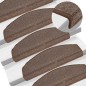 vidaXL Alfombrillas de escalera 15 unidades marrón café 65x24x4 cm vidaXL Alfombrillas de escalera 15 unidades marrón café 65x24x4 cm