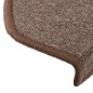 vidaXL Alfombrillas de escalera 15 unidades marrón café 65x24x4 cm vidaXL Alfombrillas de escalera 15 unidades marrón café 65x24x4 cm