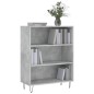 vidaXL Estantería madera de ingeniería gris hormigón 69,5x32,5x90 cm vidaXL Estantería madera de ingeniería gris hormigón 69,5x32,5x90 cm