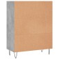 vidaXL Estantería madera de ingeniería gris hormigón 69,5x32,5x90 cm vidaXL Estantería madera de ingeniería gris hormigón 69,5x32,5x90 cm