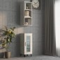 vidaXL Armario pared madera contrachapada gris hormigón 34,5x32,5x90cm