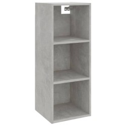 vidaXL Armario pared madera contrachapada gris hormigón 34,5x32,5x90cm