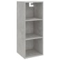 vidaXL Armario pared madera contrachapada gris hormigón 34,5x32,5x90cm