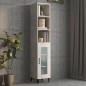 vidaXL Armario pared madera contrachapada gris hormigón 34,5x32,5x90cm