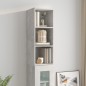 vidaXL Armario pared madera contrachapada gris hormigón 34,5x32,5x90cm