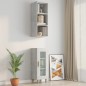vidaXL Armario pared madera contrachapada gris hormigón 34,5x32,5x90cm