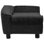 vidaXL Sofá para perros felpa negro 72x45x30 cm vidaXL Sofá para perros felpa negro 72x45x30 cm