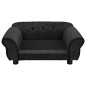 vidaXL Sofá para perros felpa negro 72x45x30 cm vidaXL Sofá para perros felpa negro 72x45x30 cm