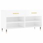 vidaXL Banco zapatero madera de ingeniería blanco brillo 102x35x55 cm vidaXL Banco zapatero madera de ingeniería blanco brillo 102x35x55 cm