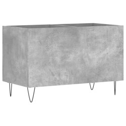 vidaXL Mueble discos madera contrachapada gris hormigón 74,5x38x48 cm