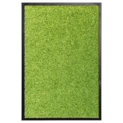 vidaXL Felpudo lavable verde 40x60 cm
