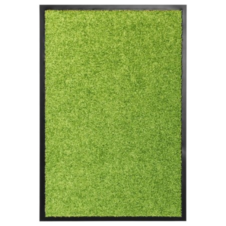 vidaXL Felpudo lavable verde 40x60 cm