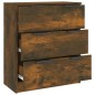 vidaXL Aparador madera contrachapada color roble ahumado 60x30x70 cm vidaXL Aparador madera contrachapada color roble ahumado 60x30x70 cm