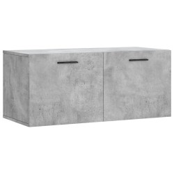 vidaXL Armario de pared madera ingeniería gris hormigón 80x36,5x35 cm