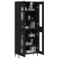 vidaXL Aparador alto madera contrachapada negro 69,5x34x180 cm vidaXL Aparador alto madera contrachapada negro 69,5x34x180 cm
