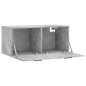 vidaXL Armario de pared madera ingeniería gris hormigón 80x36,5x35 cm vidaXL Armario de pared madera ingeniería gris hormigón 80x36,5x35 cm
