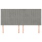 vidaXL Cabeceros 4 unidades de terciopelo gris claro 100x5x78/88 cm vidaXL Cabeceros 4 unidades de terciopelo gris claro 100x5x78/88 cm