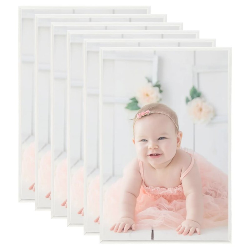 vidaXL Marcos de foto collage de pared/mesa 5 uds plateado MDF 50x70cm vidaXL Marcos de foto collage de pared/mesa 5 uds plateado MDF 50x70cm
