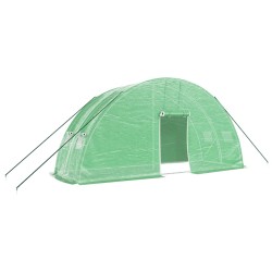 vidaXL Invernadero con estructura de acero verde 12 m² 6x2x2,85 m