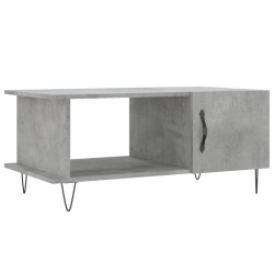 vidaXL Mesa de centro madera contrachapada gris hormigón 90x50x40 cm