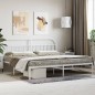 vidaXL Estructura de cama con cabecero metal blanca 200x200 cm