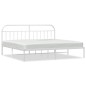 vidaXL Estructura de cama con cabecero metal blanca 200x200 cm