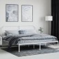 vidaXL Estructura de cama con cabecero metal blanca 200x200 cm
