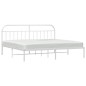 vidaXL Estructura de cama con cabecero metal blanca 200x200 cm