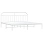 vidaXL Estructura de cama con cabecero metal blanca 200x200 cm