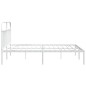 vidaXL Estructura de cama con cabecero metal blanca 200x200 cm