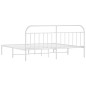 vidaXL Estructura de cama con cabecero metal blanca 200x200 cm