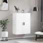 vidaXL Armario de pared blanco brillante 69,5x34x90 cm