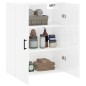 vidaXL Armario de pared blanco brillante 69,5x34x90 cm