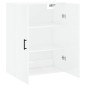 vidaXL Armario de pared blanco brillante 69,5x34x90 cm