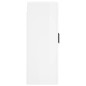 vidaXL Armario de pared blanco brillante 69,5x34x90 cm