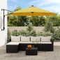 vidaXL Sombrilla de pared con LED amarillo 290 cm vidaXL Sombrilla de pared con LED amarillo 290 cm