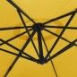 vidaXL Sombrilla de pared con LED amarillo 290 cm vidaXL Sombrilla de pared con LED amarillo 290 cm