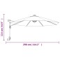 vidaXL Sombrilla de pared con LED amarillo 290 cm vidaXL Sombrilla de pared con LED amarillo 290 cm
