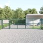 vidaXL Puerta de malla de jardín acero galvanizado verde 500x175 cm