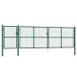 vidaXL Puerta de malla de jardín acero galvanizado verde 500x175 cm