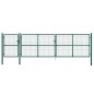 vidaXL Puerta de malla de jardín acero galvanizado verde 500x175 cm