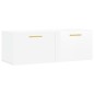 vidaXL Armario de pared madera ingeniería blanco brillo 100x36,5x35 cm vidaXL Armario de pared madera ingeniería blanco brillo 100x36,5x35 cm